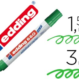 Rotulador pizarra blanca edding 660 punta redonda tinta verde