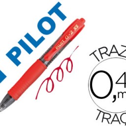 Bolígrafo Pilot G-2 Pixie tinta gel roja