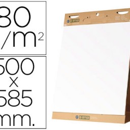 Bloc congreso Bi-Office 20 hojas 50x58,5cm. liso 80g/m² autoadhesivo