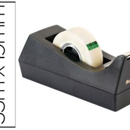 Portarrollo sobremesa Scotch negro con 3 cintas adhesivas
