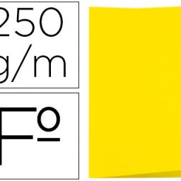 Subcarpeta cartulina Gio Folio pestaña izquierda amarilla