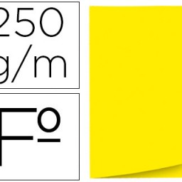 Subcarpeta cartulina Gio Folio pestaña central amarilla