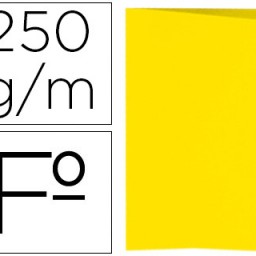 Subcarpeta cartulina Gio Folio pestaña derecha amarilla