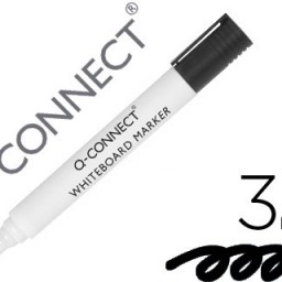 KF26035 Rotulador pizarra blanca Q-Connect punta redonda tinta negra
