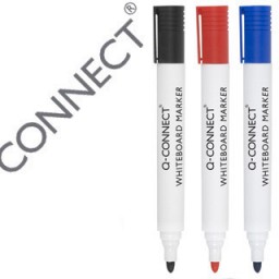 KF00880 10 rotuladores pizarra blanca Q-Connect punta redonda colores surtidos