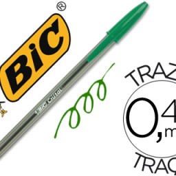 Bolígrafo Bic Cristal verde