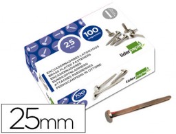 FS13 100 encuadernadores Liderpapel nº 5 25mm. niquelados