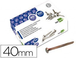 FS16 100 encuadernadores Liderpapel nº 8 40mm. niquelados