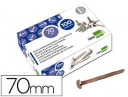 FS18 100 encuadernadores Liderpapel nº 12 70mm. niquelados