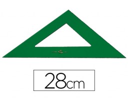 Escuadra Faber Castell plástico verde 28cm.