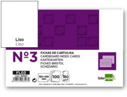 FL03 100 fichas Liderpapel lisas nº3 100x150mm.