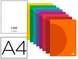 LF12 Libreta escolar Liderpapel 360° A4 48h 90g/m² liso tapa de plástico colores surtidos