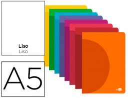 LF16 Libreta escolar Liderpapel 360° A5 48h 90g/m² liso tapa de plástico colores surtidos