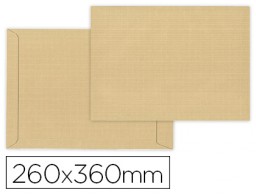 SL45 100 bolsas Liderpapel 260x360mm. kraft armado marrón 120g/m²