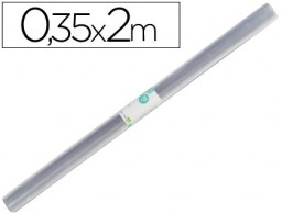 RL01 Rollo plástico forralibros Liderpapel 0,35x2m.