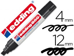 Rotulador edding 800 punta biselada tinta negra