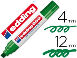 Rotulador edding 800 punta biselada tinta verde