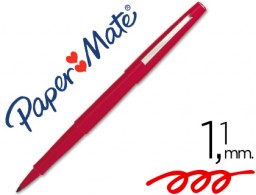Rotulador Paper Mate punta nylon rojo