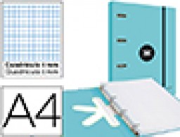 AW56 Carpeta Liderpapel Antartik A-4 4 anillas 40 mm. con recambio c/5 mm. y solapa menta