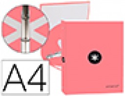 KA52 Carpeta Liderpapel Antartik A-4 4 anillas 25 mm. coral