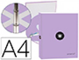 KA53 Carpeta Liderpapel Antartik A-4 4 anillas 25 mm. lavanda