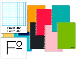 BF09 Cuaderno espiral Liderpapel Smart Folio tapa blanda 80h 60g rayado nº 46 colores surtidos