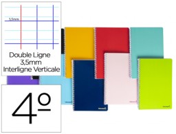 BC50 Cuaderno espiral Liderpapel Smart 4º tapa blanda 80h 60g Montessori 3,5mm. colores surtidos