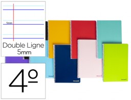 BC76 Cuaderno espiral Liderpapel Smart 4º tapa blanda 80h 60g Montessori 5mm. colores surtidos