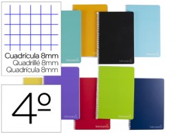 BC53 Cuaderno espiral Liderpapel Witty 4º tapa dura 80h 75g c/8mm. colores surtidos