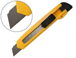 KF10935 Cúter Q-Connect cuchilla ancha amarillo