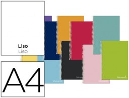 BA32 Cuaderno espiral Liderpapel Jolly A4 tapa extradura 80h 75g micro liso colores surtidos