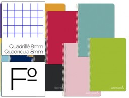 BF66 Cuaderno espiral Liderpapel Witty Folio tapa dura 80h 75g c/8mm. colores surtidos