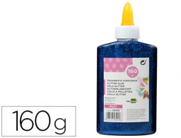 PU21 Bote 160g. pegamento purpurina Liderpapel azul metalizado