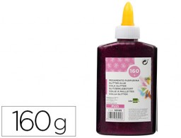 PU25 Bote 160g. pegamento purpurina Liderpapel violeta metalizado