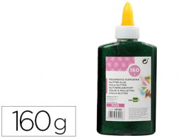 PU26 Bote 160g. pegamento purpurina Liderpapel verde metalizado
