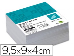 MT01 Taco 400 notas Liderpapel sin encolar blanco 95x90x40mm.  80g/m²