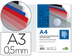 TE30 CJ100 tapas encuadernación Liderpapel PP A3 0,5mm. Transparente