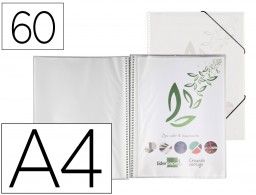 EC56 Carpeta con 60 fundas con espiral Liderpapel A4 polipropileno transparente
