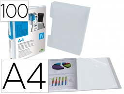 JC10 Carpeta con 100 fundas personalizable Liderpapel A4 polipropileno transparente