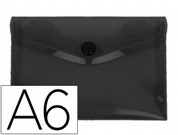 DS76 Carpeta sobre con broche Liderpapel A6 polipropileno negro