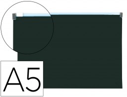 DS82 Carpeta sobre Liderpapel A5 cierre de cremallera polipropileno negro