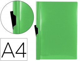 DP25 Carpeta dossier pinza lateral Liderpapel A4 polipropileno verde manzana 30 hojas