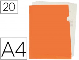 BL20 Carpeta dossier uñero Liderpapel A4 polipropileno naranja flúor