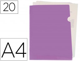 BL21 Carpeta dossier uñero Liderpapel A4 polipropileno lavanda