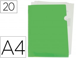 BL23 Carpeta dossier uñero Liderpapel A4 polipropileno verde manzana