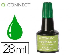 KF25104 Frasco tinta tampón Q-Connect verde 28 ml.