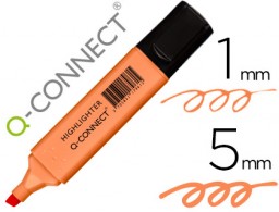 KF17961 Marcador fluorescente Q-Connect punta biselada tinta naranja pastel