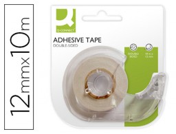 KF17007 Miniportarrollos Q-Connect con cinta adhesiva doble cara 10 m.x12mm.