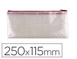 KF18668 Bolsa multiusos Q-Connect 250x115 mm. malla cremallera roja