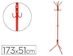 KF17118 Perchero Q-Connect metálico rojo 8 colgadores